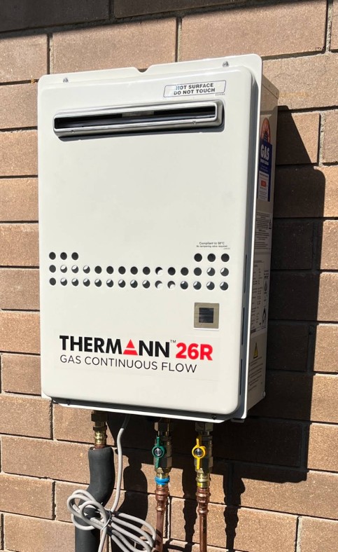 Thermann gas continuous flow hot water system