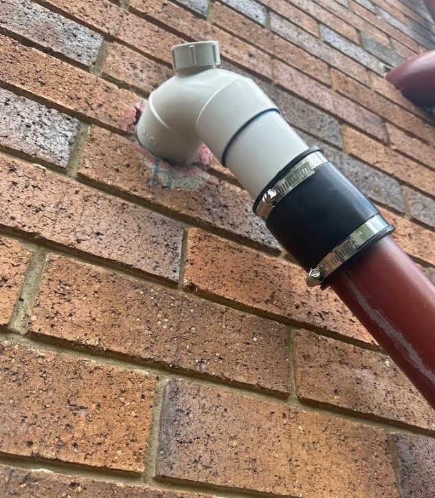 PVC drain pipe connection repair