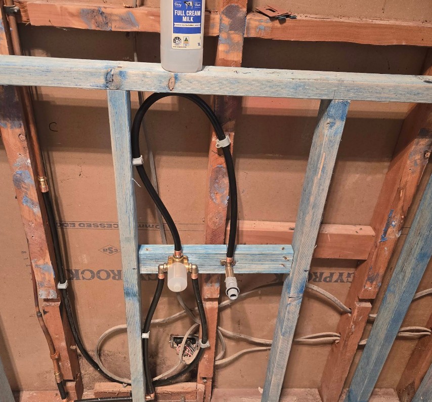 Rough-in plumbing pipe installation